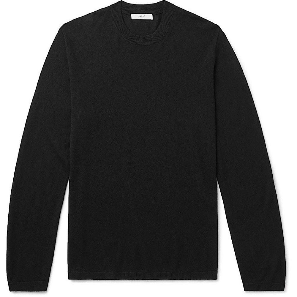 Mr Porter / Mr P. - Cashmere and Silk-Blend Sweater - Black M